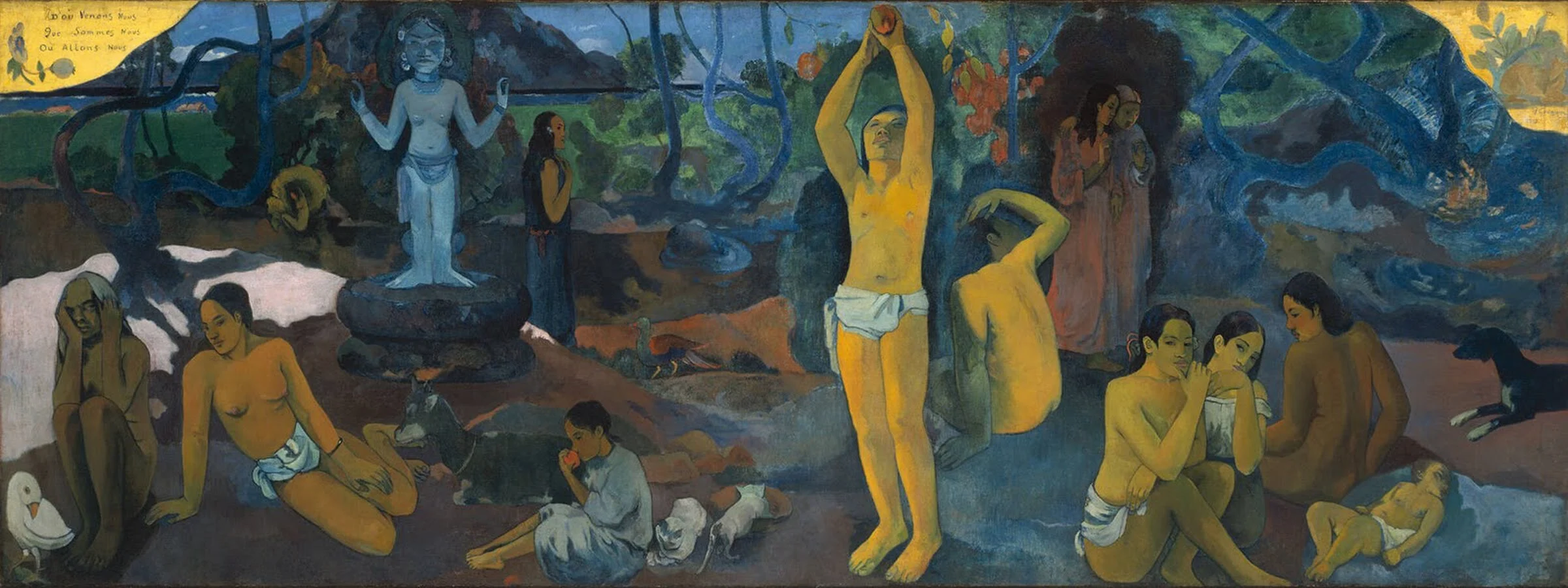 Gran friso tahitiano de Paul Gauguin ¿De dónde venimos? ¿Qué somos? ¿Adónde vamos?
