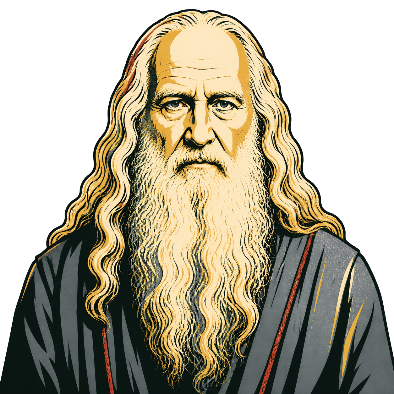 Ilustración editorial de Leonardo da Vinci