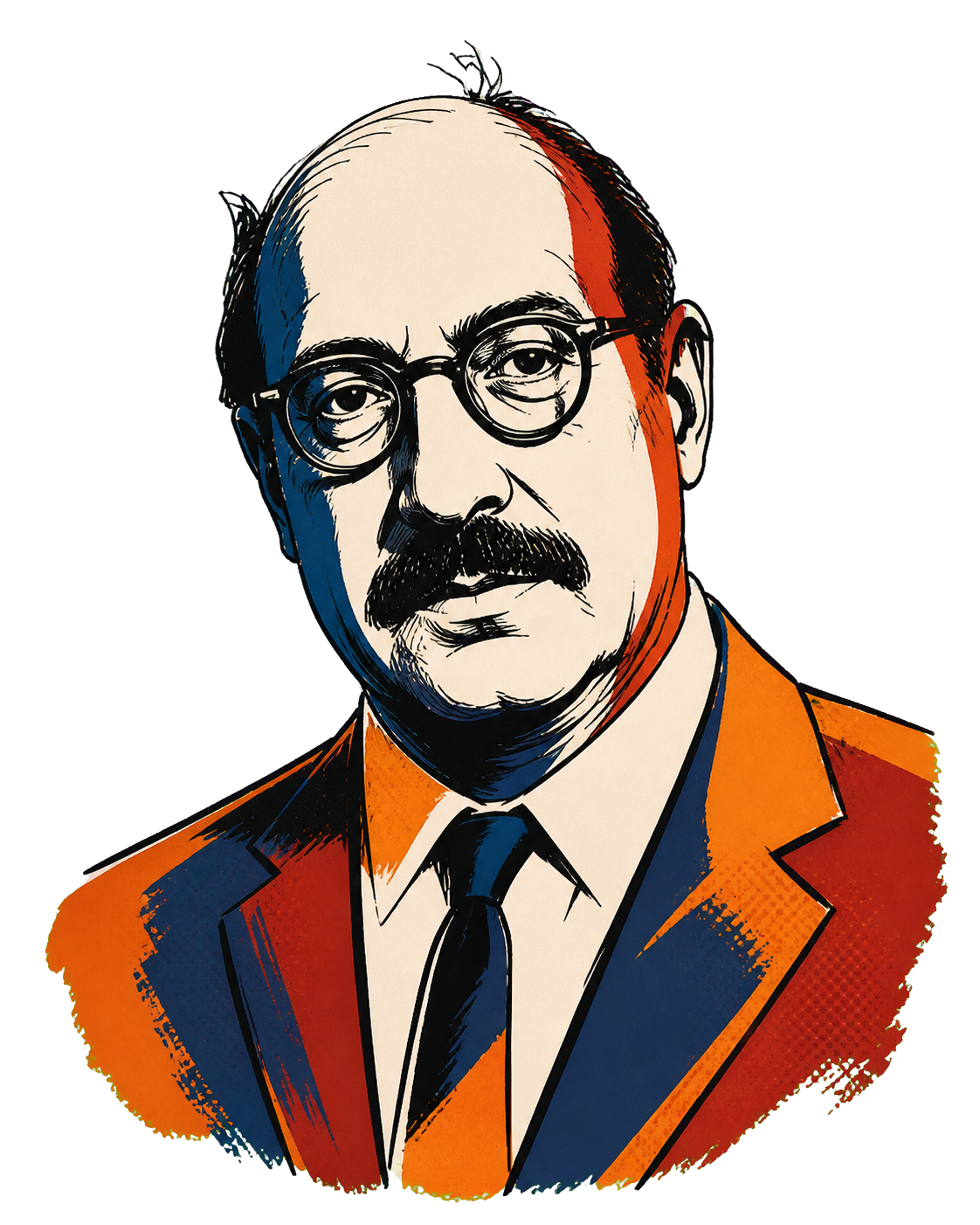 Retrato ilustrado de Mark Rothko